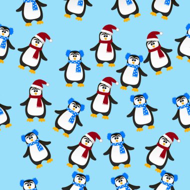 sevimli Noel penguen
