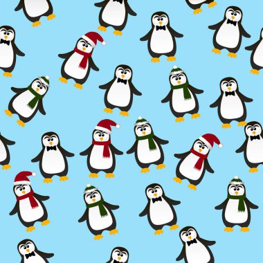 sevimli Noel penguen