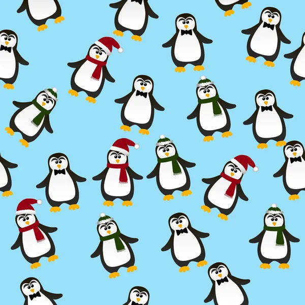 Lindo pingüino de Navidad — Archivo Imágenes Vectoriales