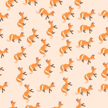 Şirin bir tilkinin vektör çizimi