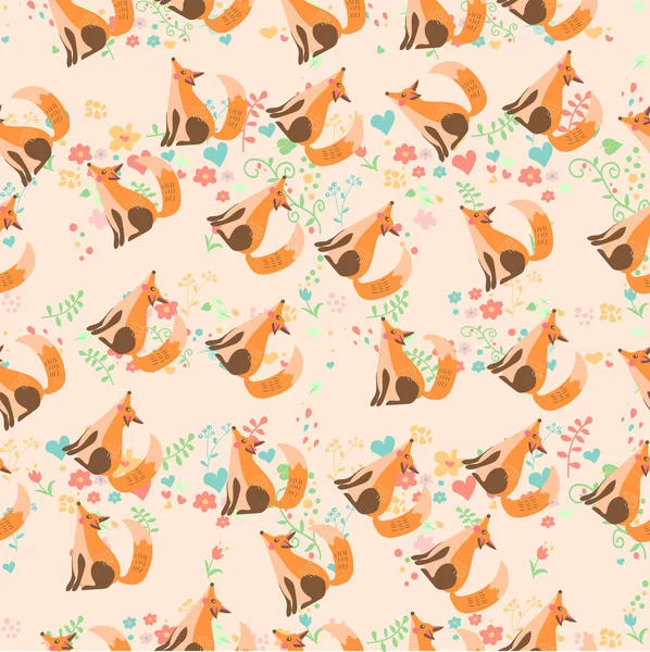 Illustration vectorielle d'un renard mignon — Image vectorielle