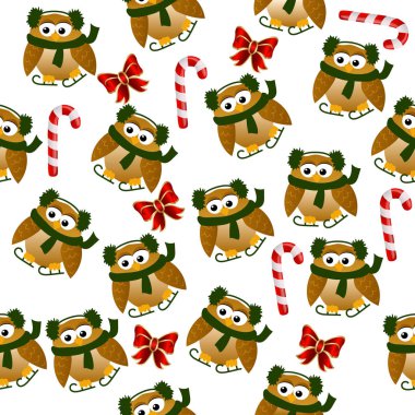 Noel Baba şapkası Noel baykuş