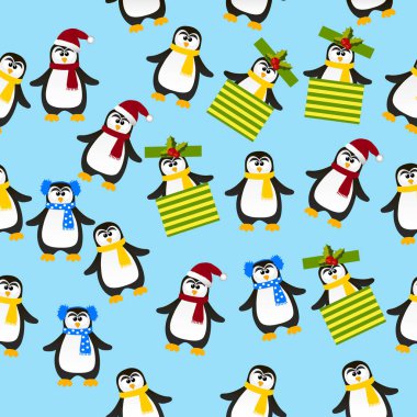 sevimli Noel penguen