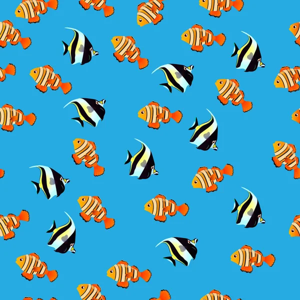 Illustration des poissons mauresques idolâtres — Image vectorielle