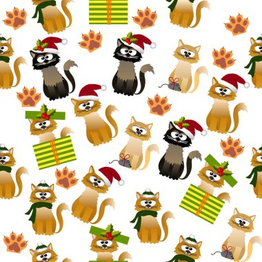 sevimli kediler ile desen