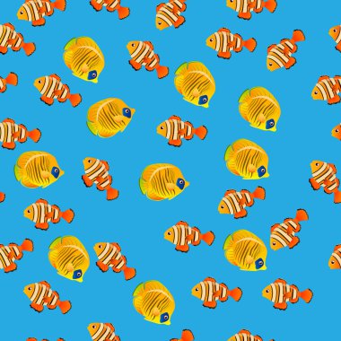 Altın Butterflyfish desen