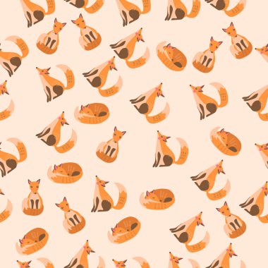 Şirin bir tilkinin vektör çizimi