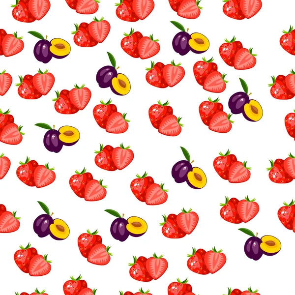fresh plum and slice