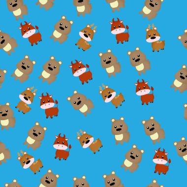 Şirin bir boğa çizimi