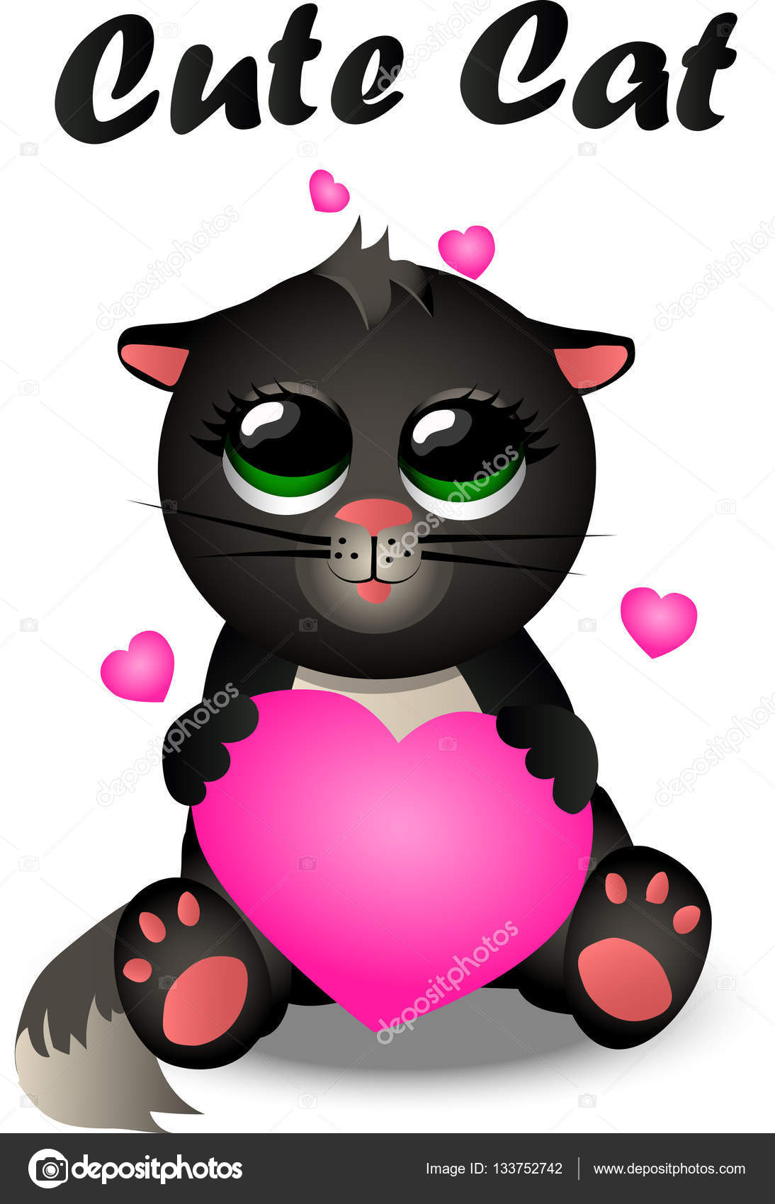 Sevimli kedi desen — Stok Vektör © StellaL 133752742