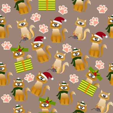 sevimli kediler ile desen