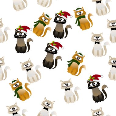 sevimli kediler ile desen