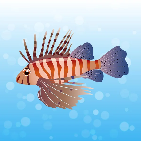 Иллюстрация Volitan Lionfish — стоковый вектор