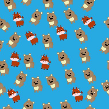 Şirin bir boğa çizimi