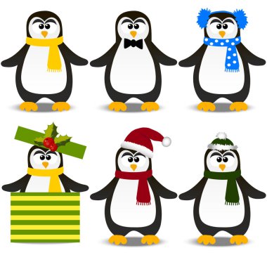 sevimli Noel penguen