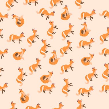 Şirin bir tilkinin vektör çizimi