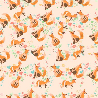 Şirin bir tilkinin vektör çizimi