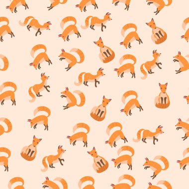 Şirin bir tilkinin vektör çizimi