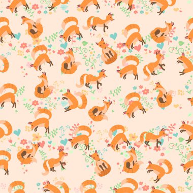 Şirin bir tilkinin vektör çizimi