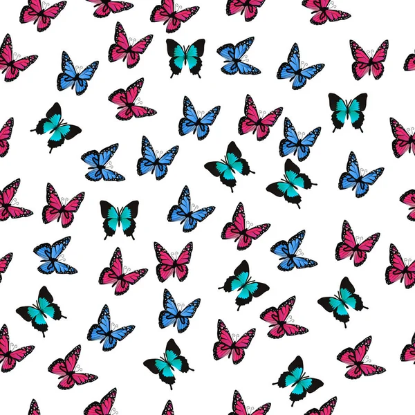 Ilustración de una mariposa colorida — Vector de stock