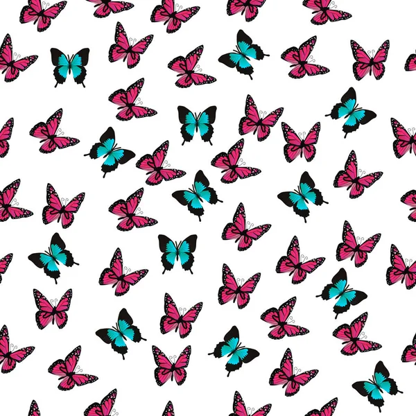 Ilustración de una mariposa colorida — Vector de stock