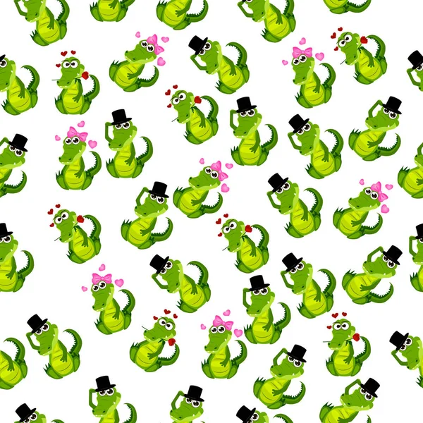 Crocodile mignon ou alligator — Image vectorielle