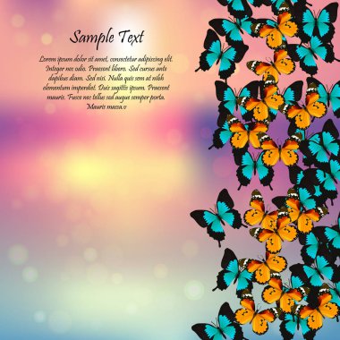 Kelebeklerle bahar arkaplanı
