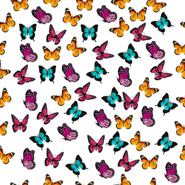 Ilustración de una mariposa colorida — Vector de stock