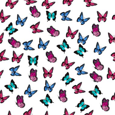 renkli kelebek çizimi