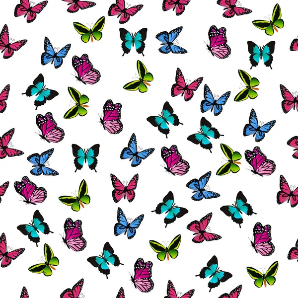 Ilustración de una mariposa colorida — Vector de stock