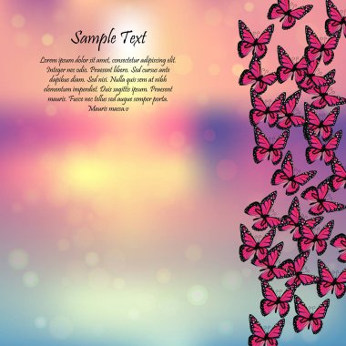 Kelebeklerle bahar arkaplanı