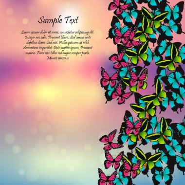 Kelebeklerle bahar arkaplanı