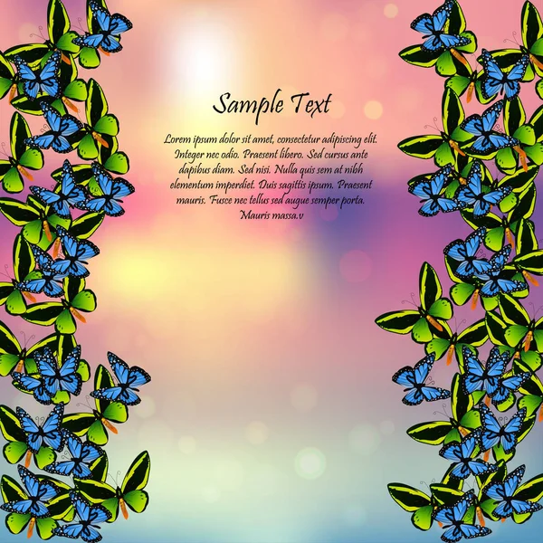 Spring background with butterflies — Stock Vector