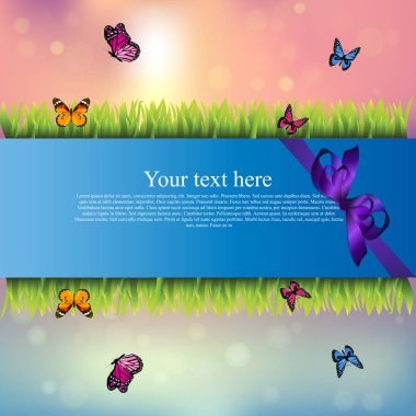 çim ve çiçek ile banner