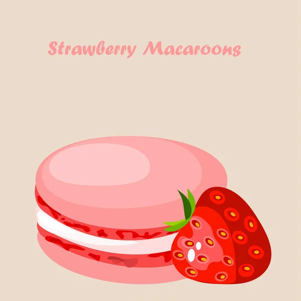 Smakelijke macaroon cookie — Stockvector