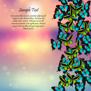 Kelebeklerle bahar arkaplanı