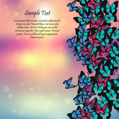 Kelebeklerle bahar arkaplanı