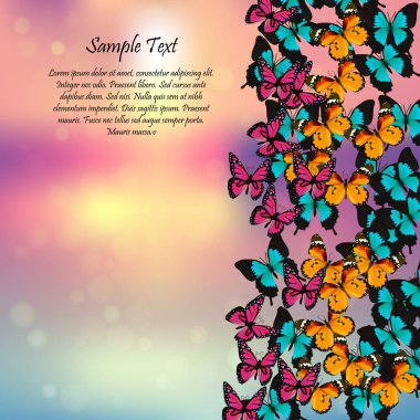 Kelebeklerle bahar arkaplanı