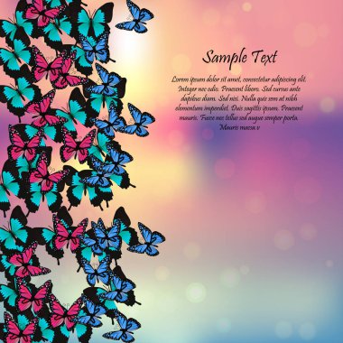 Kelebeklerle bahar arkaplanı