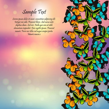 Kelebeklerle bahar arkaplanı