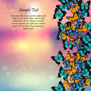 Kelebeklerle bahar arkaplanı