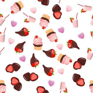 Çilekli çikolatalı kek