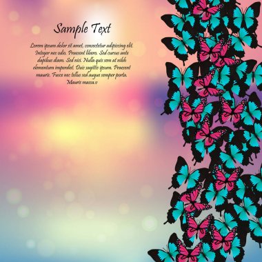 Kelebeklerle bahar arkaplanı