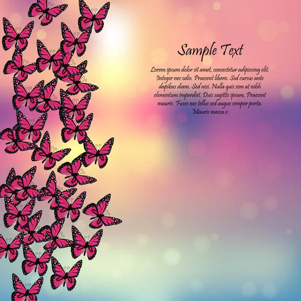 Spring background with butterflies — Stock Vector