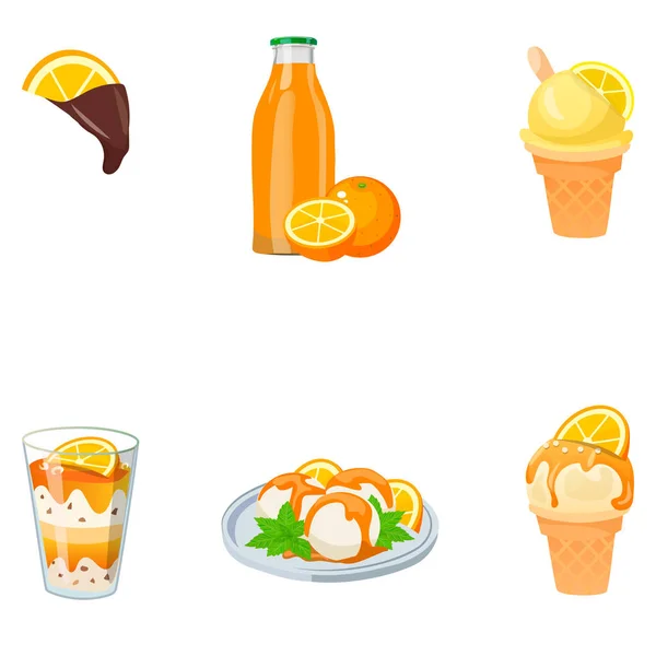 Crème glacée orange — Image vectorielle