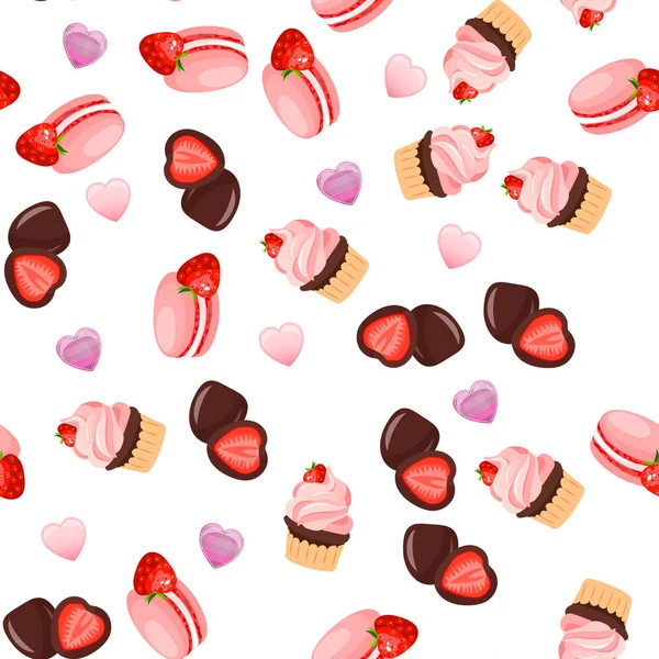 草莓巧克力蛋糕 — 图库矢量图片