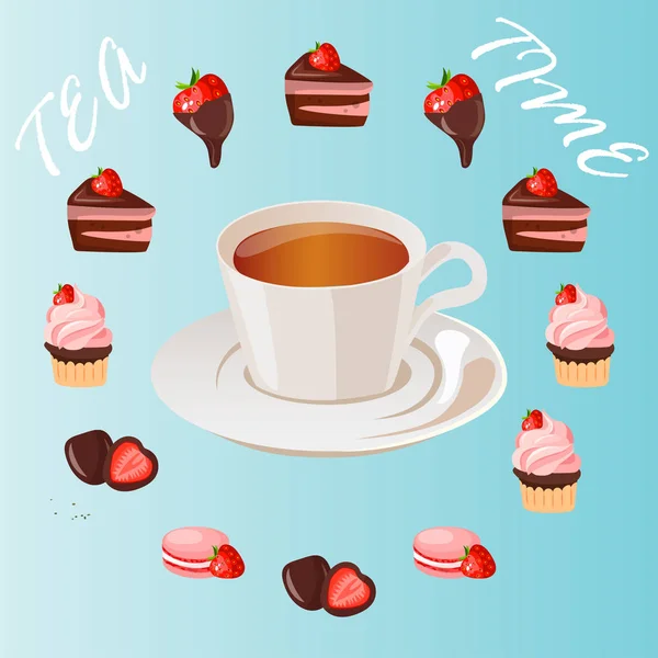 Tasse de thé — Image vectorielle