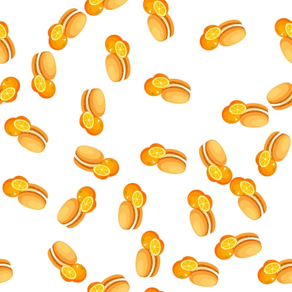 Cookie macarons orange — Image vectorielle