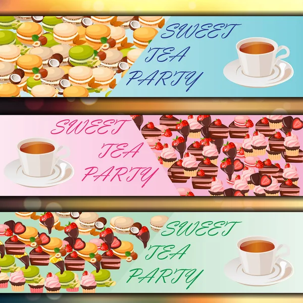 Banner mit Süßigkeiten — Stockvektor