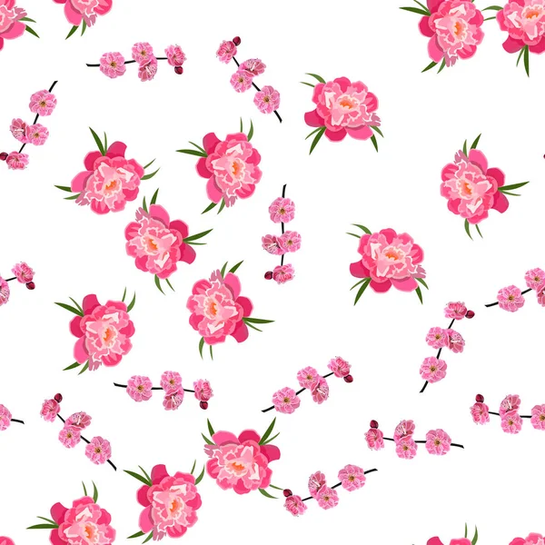 Illustratie van peony bloem — Stockvector